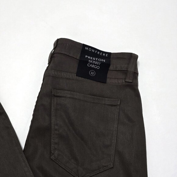 Monfrere - 32 Preston Cargo Pants Slim Fit Olive Green Stretch Utility $328 - Picture 5 of 8